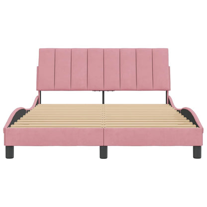 Giroletto senza Materasso Hanko Rosa 120x200 cm in Velluto