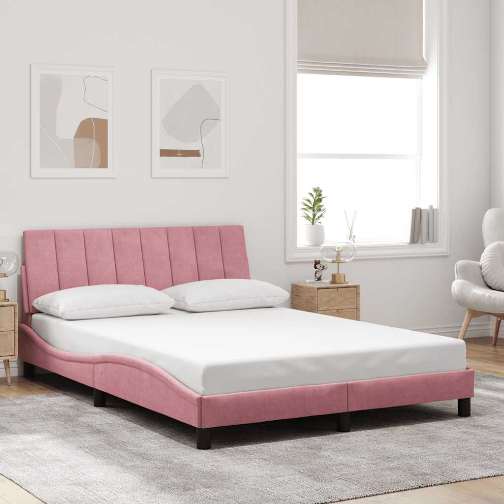 Giroletto senza Materasso Hanko Rosa 120x200 cm in Velluto