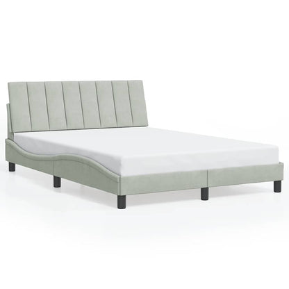 Giroletto senza Materasso Hanko Grigio Chiaro 140x190 cm Velluto