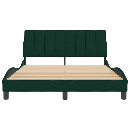 Giroletto senza Materasso Hanko Verde Scuro 140x190 cm in Velluto