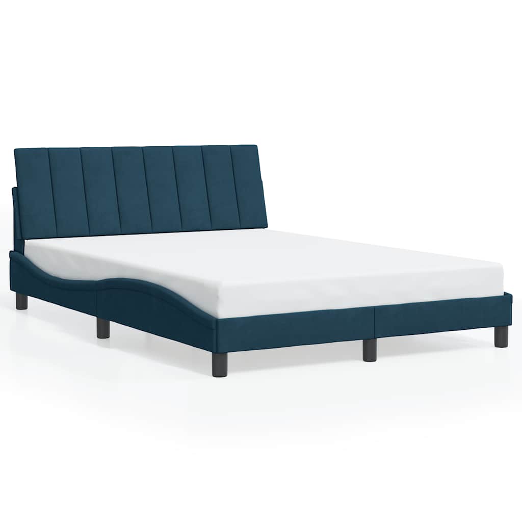 Giroletto senza Materasso Hanko Blu 140x190 cm in Velluto
