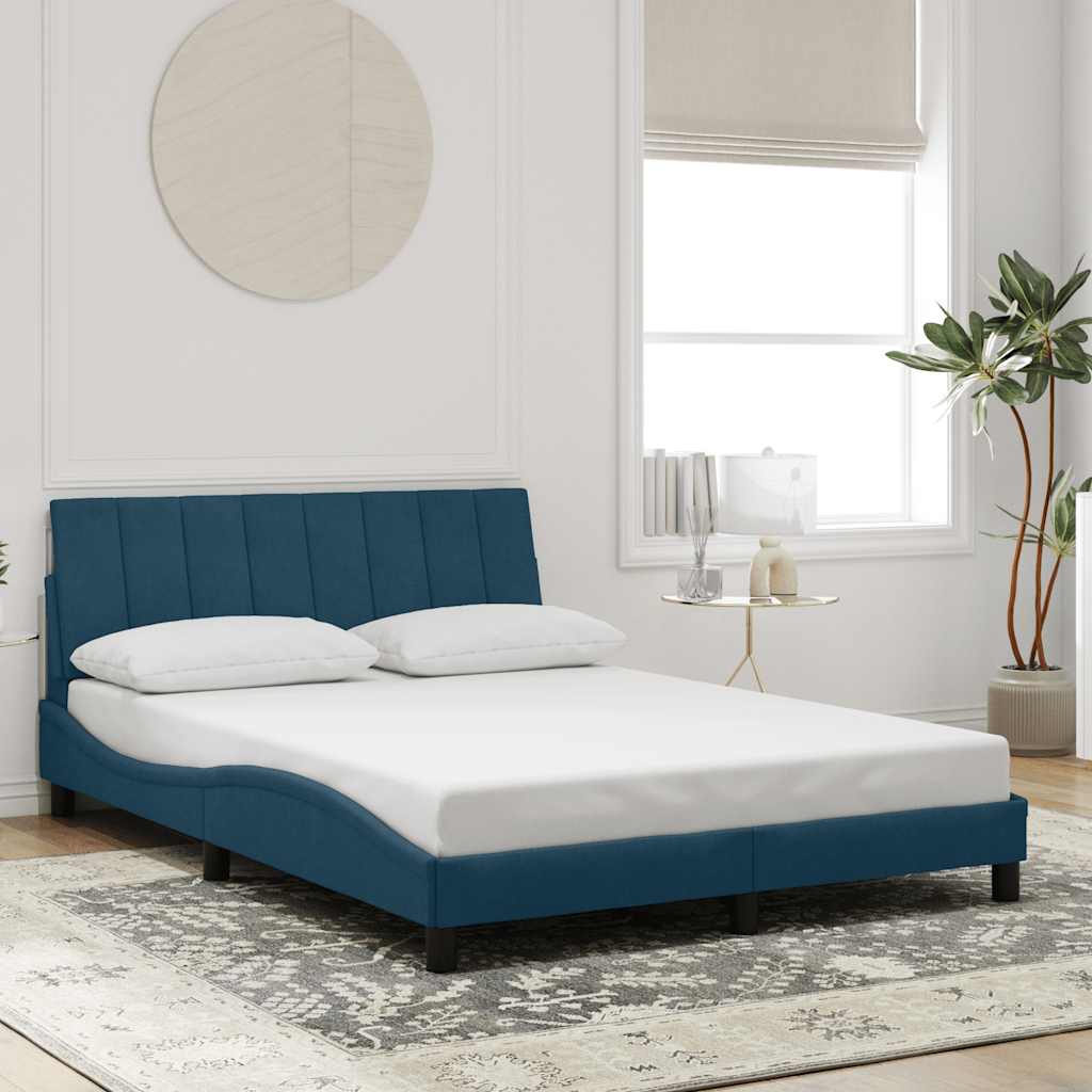 Giroletto senza Materasso Hanko Blu 140x190 cm in Velluto