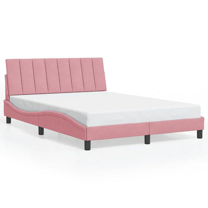 Giroletto senza Materasso Hanko Rosa 140x190 cm in Velluto
