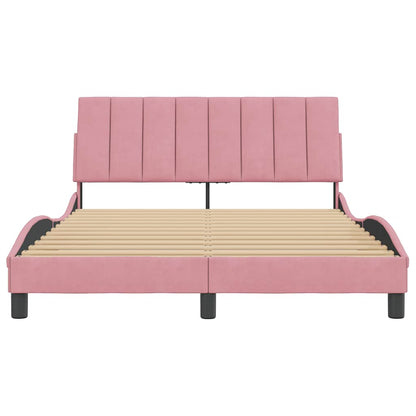Giroletto senza Materasso Hanko Rosa 140x190 cm in Velluto