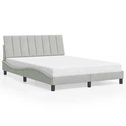 Giroletto senza Materasso Hanko Grigio Chiaro 140x200 cm Velluto