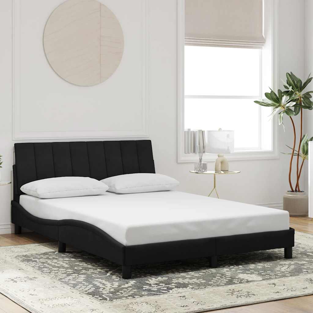 Giroletto senza Materasso Hanko Nero 140x200 cm in Velluto