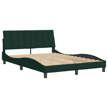 Giroletto senza Materasso Hanko Verde Scuro 140x200 cm in Velluto