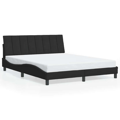 Giroletto senza Materasso Hanko Nero 160x200 cm in Velluto