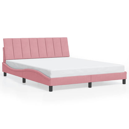 Giroletto senza Materasso Hanko Rosa 160x200 cm in Velluto