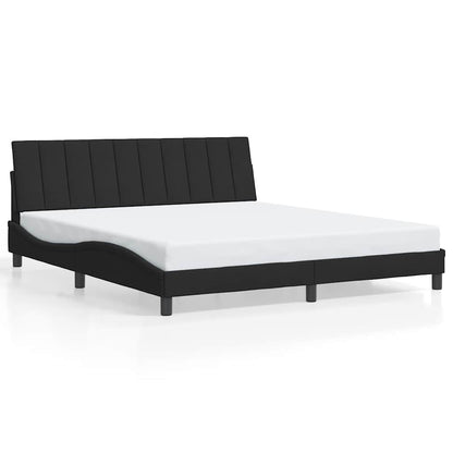 Giroletto senza Materasso Hanko Nero 180x200 cm in Velluto