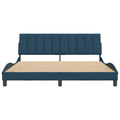 Giroletto senza Materasso Hanko Blu 180x200 cm in Velluto