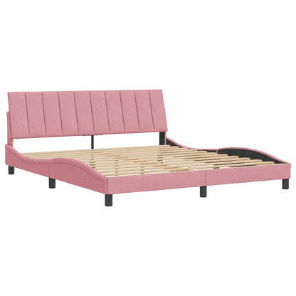 Giroletto senza Materasso Hanko Rosa 180x200 cm in Velluto