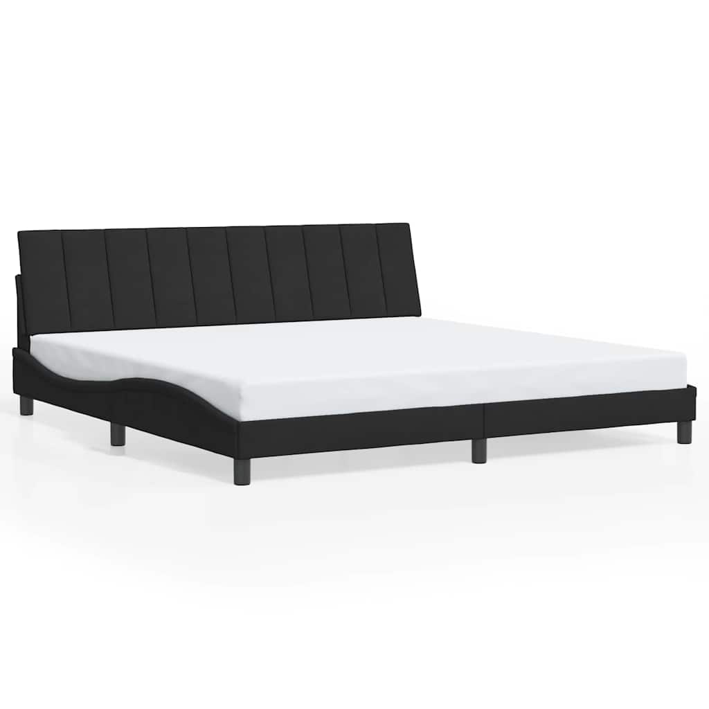 Giroletto senza Materasso Hanko Nero 200x200 cm in Velluto