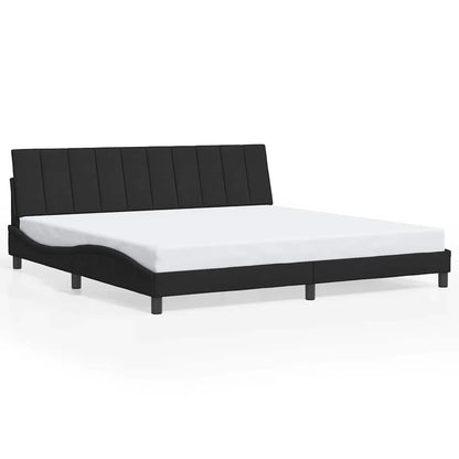 Giroletto senza Materasso Hanko Nero 200x200 cm in Velluto