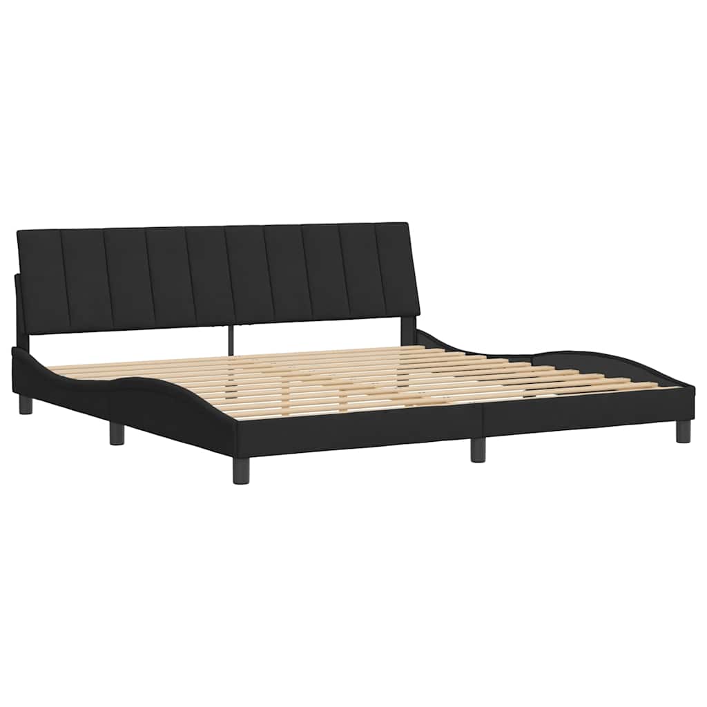 Giroletto senza Materasso Hanko Nero 200x200 cm in Velluto