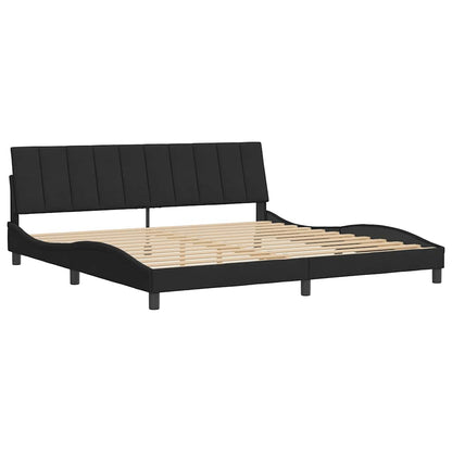 Giroletto senza Materasso Hanko Nero 200x200 cm in Velluto