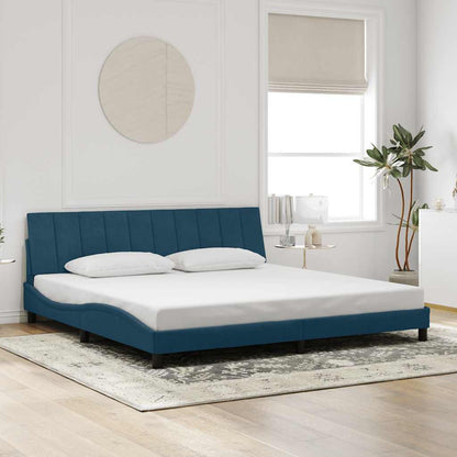 Giroletto senza Materasso Hanko Blu 200x200 cm in Velluto