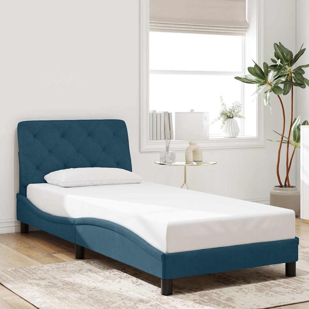 Giroletto senza Materasso Blu 80x200 cm in Velluto