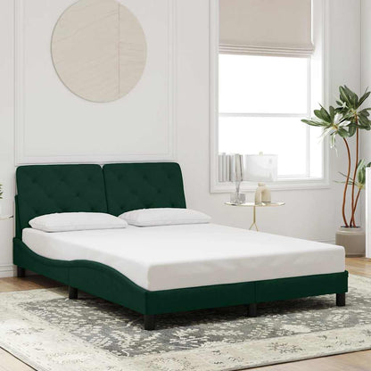 Giroletto senza Materasso Verde Scuro 120x200 cm in Velluto