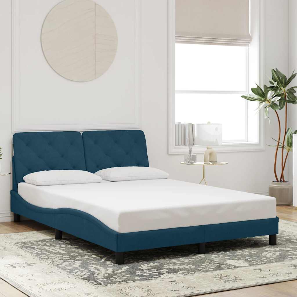 Giroletto senza Materasso Blu 120x200 cm in Velluto