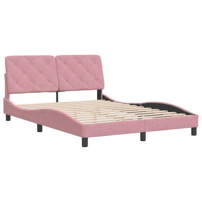 Giroletto senza Materasso Rosa 120x200 cm in Velluto