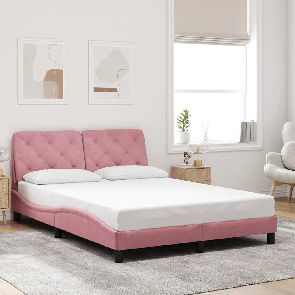 Giroletto senza Materasso Rosa 120x200 cm in Velluto