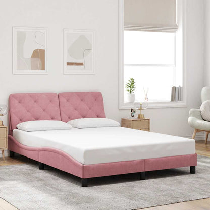 Giroletto senza Materasso Rosa 120x200 cm in Velluto
