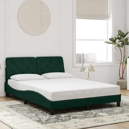 Giroletto senza Materasso Verde Scuro 140x190 cm in Velluto
