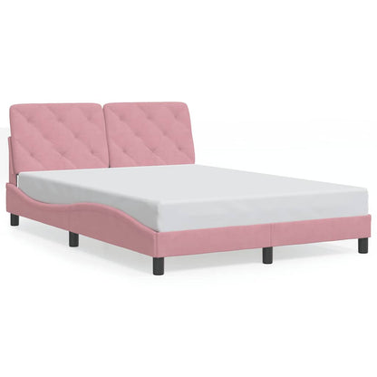 Giroletto senza Materasso Rosa 140x190 cm in Velluto