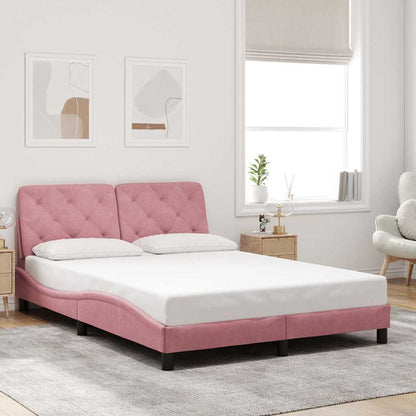 Giroletto senza Materasso Rosa 140x190 cm in Velluto