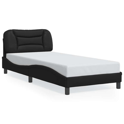 Giroletto senza Materasso Hvar Nero 80x200 cm in Similpelle