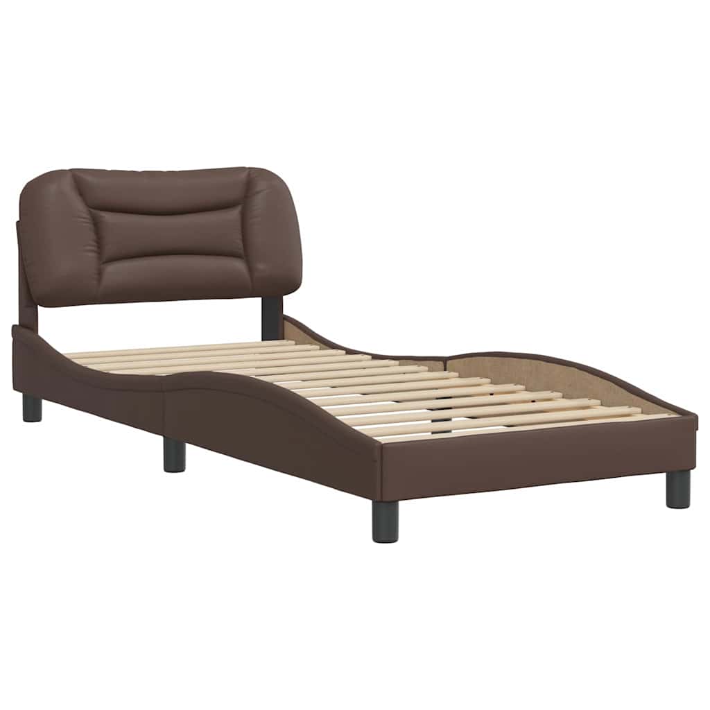 Giroletto senza Materasso Hvar Marrone 80x200 cm in Similpelle