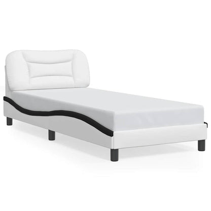 Giroletto senza Materasso Hvar Bianco e Nero 80x200 cm in Similpelle