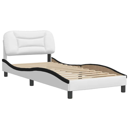 Giroletto senza Materasso Hvar Bianco e Nero 80x200 cm in Similpelle