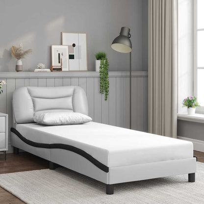 Giroletto senza Materasso Hvar Bianco e Nero 80x200 cm in Similpelle