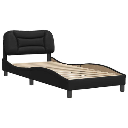 Giroletto senza Materasso Hvar Nero 90x190 cm in Similpelle