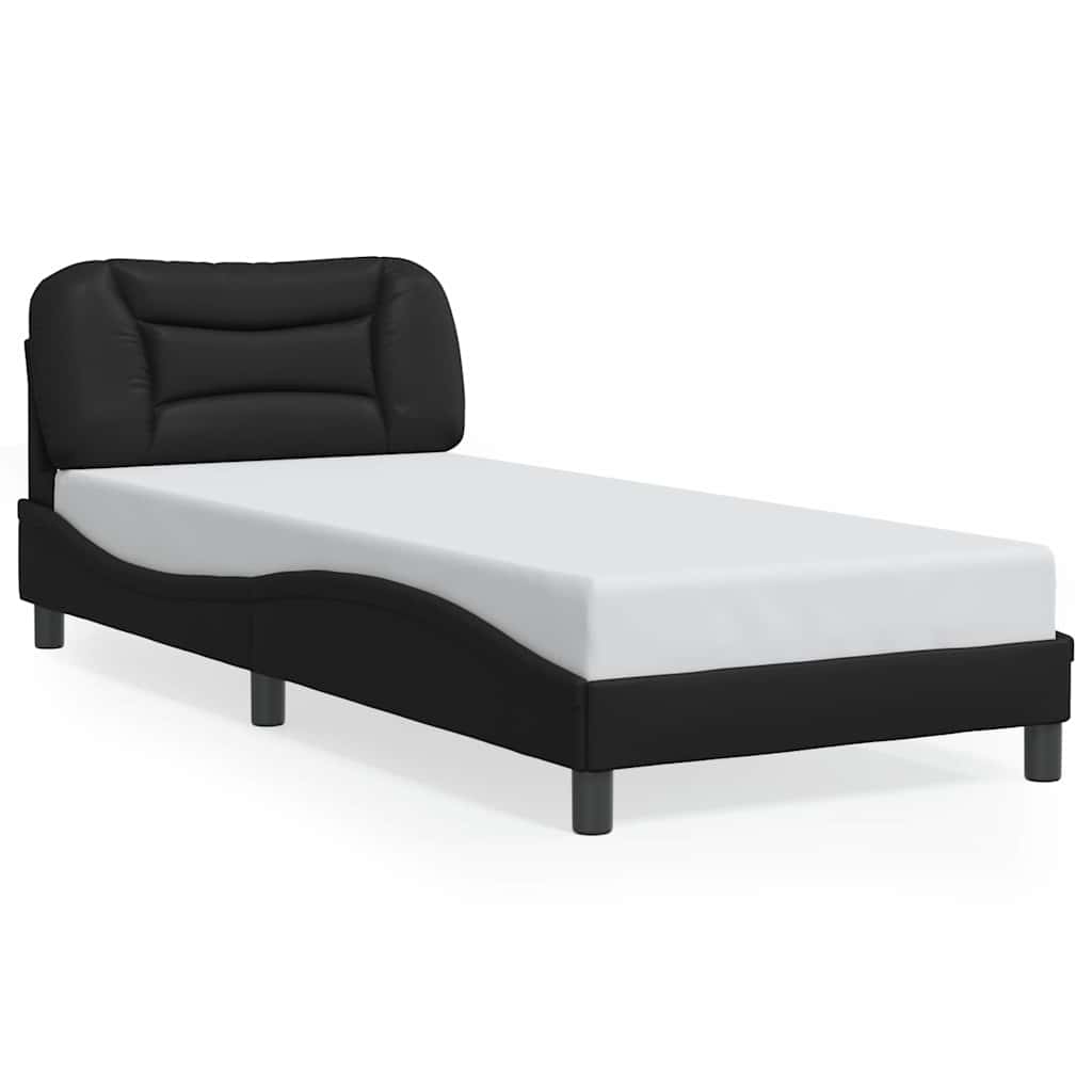 Giroletto senza Materasso Hvar Nero 90x200 cm in Similpelle