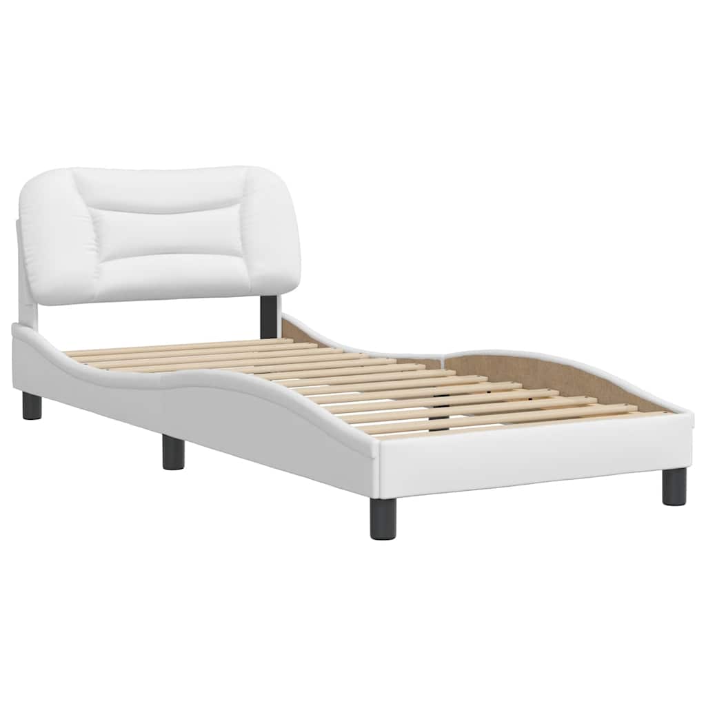 Giroletto senza Materasso Hvar Bianco 90x200 cm in Similpelle