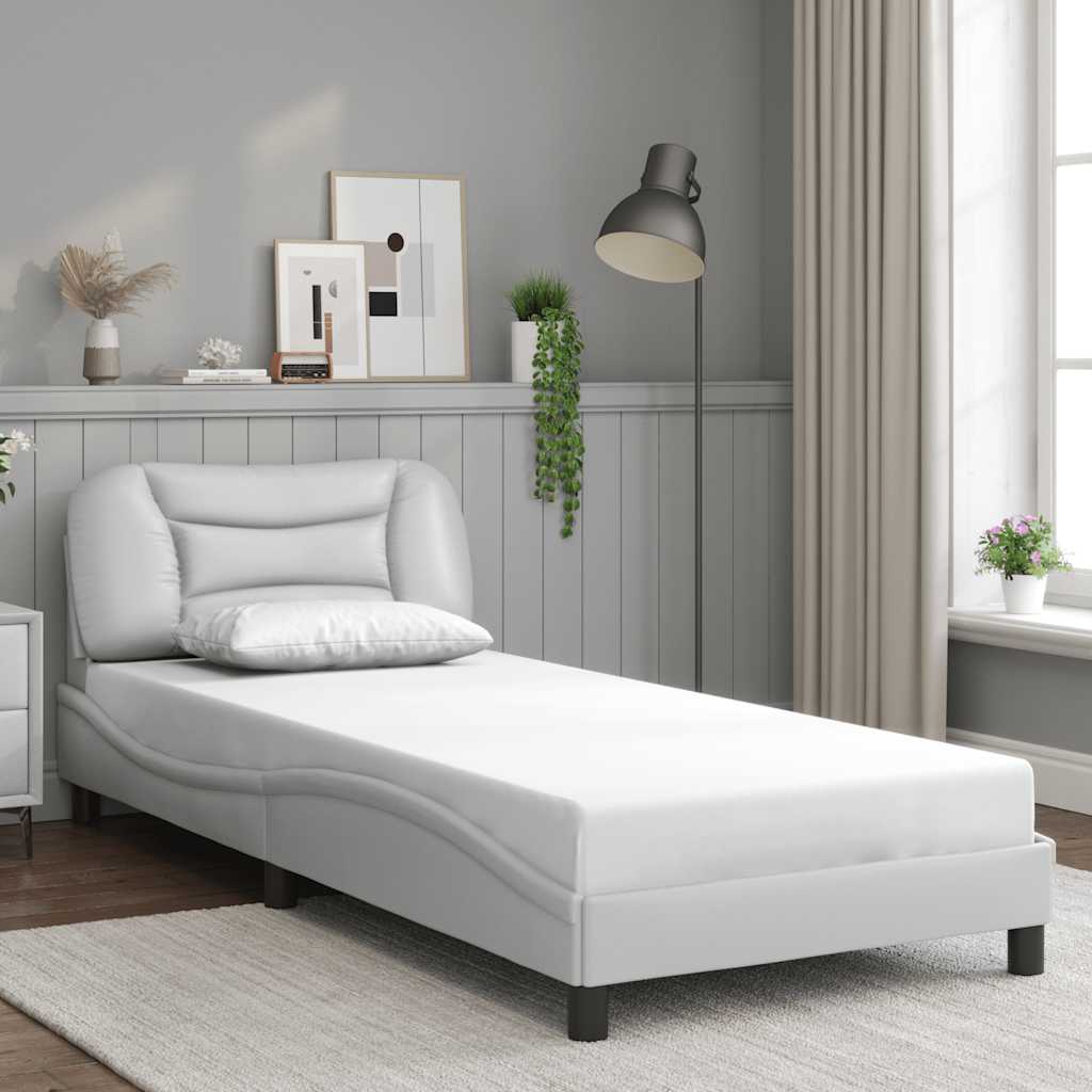 Giroletto senza Materasso Hvar Bianco 90x200 cm in Similpelle