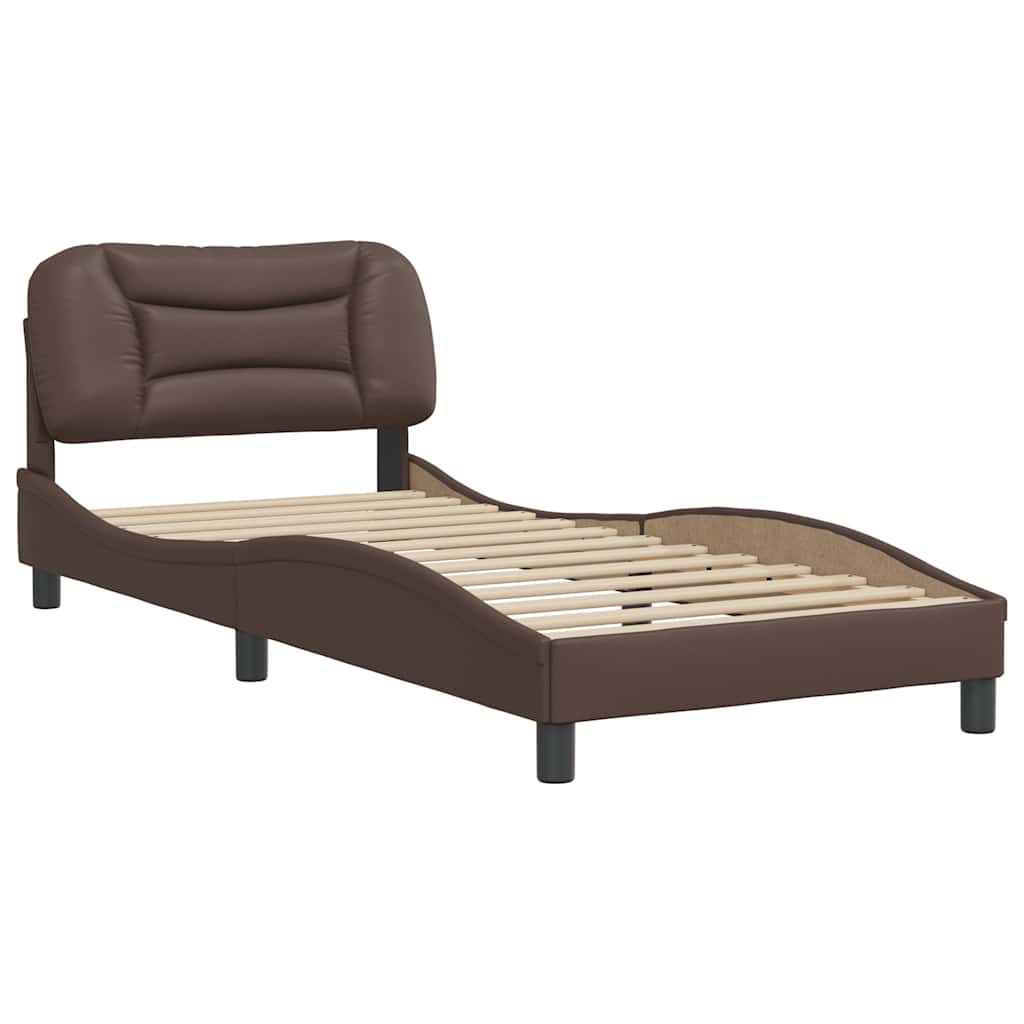 Giroletto senza Materasso Hvar Marrone 90x200 cm in Similpelle