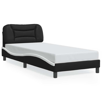 Giroletto senza Materasso Hvar Nero e Bianco 90x200 cm in Similpelle