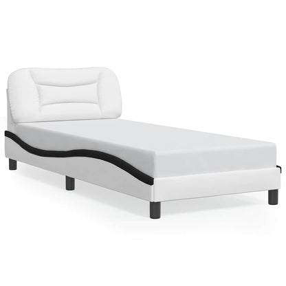 Giroletto senza Materasso Hvar Bianco e Nero 90x200 cm in Similpelle