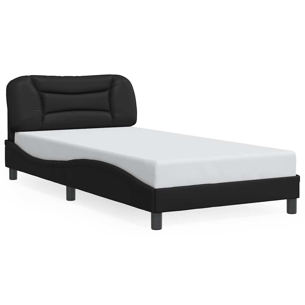 Giroletto senza Materasso Hvar Nero 100x200 cm in Similpelle