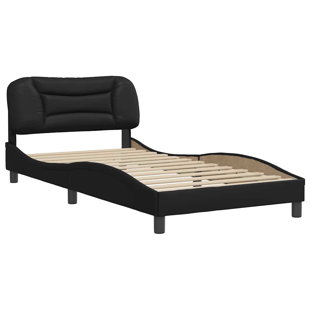 Giroletto senza Materasso Hvar Nero 100x200 cm in Similpelle