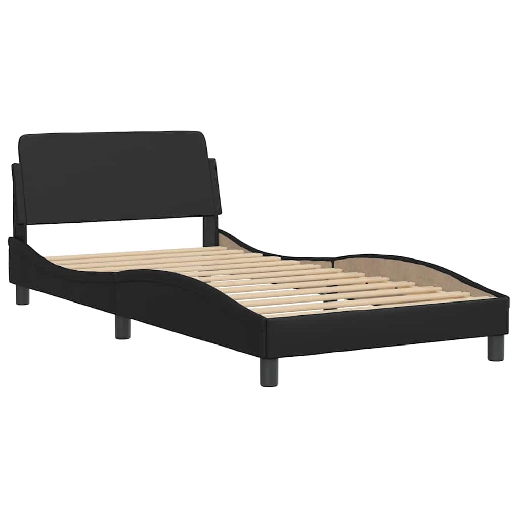 Giroletto senza Materasso Hvar Nero 100x200 cm in Similpelle