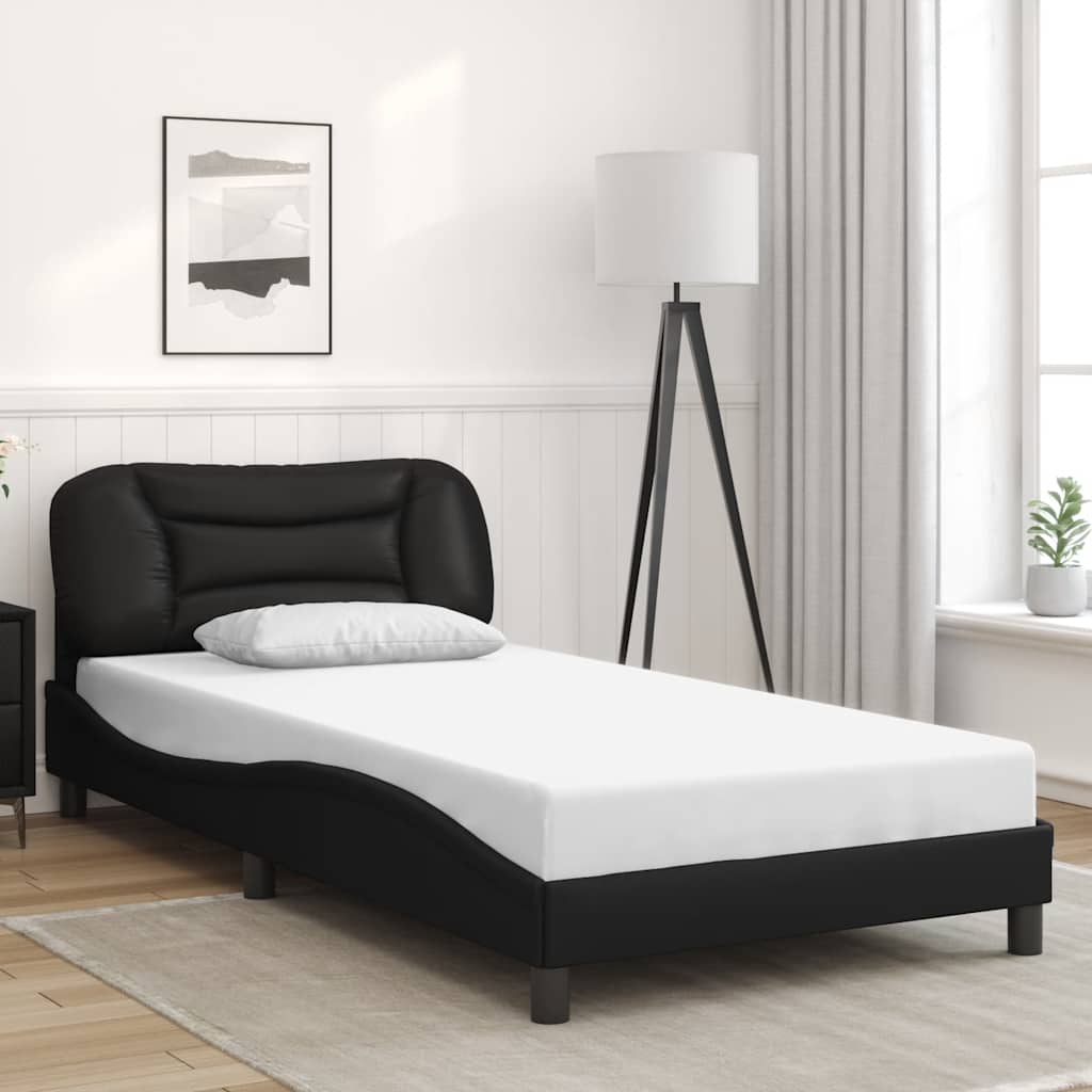 Giroletto senza Materasso Hvar Nero 100x200 cm in Similpelle