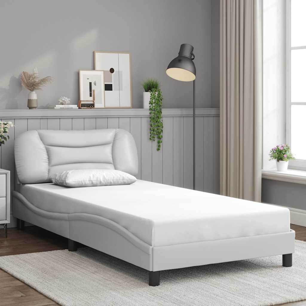 Giroletto senza Materasso Hvar Bianco 100x200 cm in Similpelle