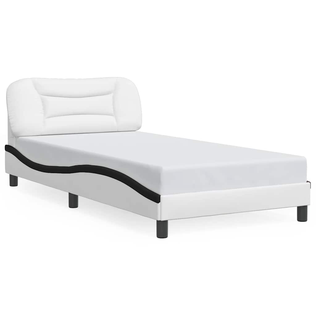 Giroletto senza Materasso Hvar Nero e Bianco 100x200 cm in Similpelle