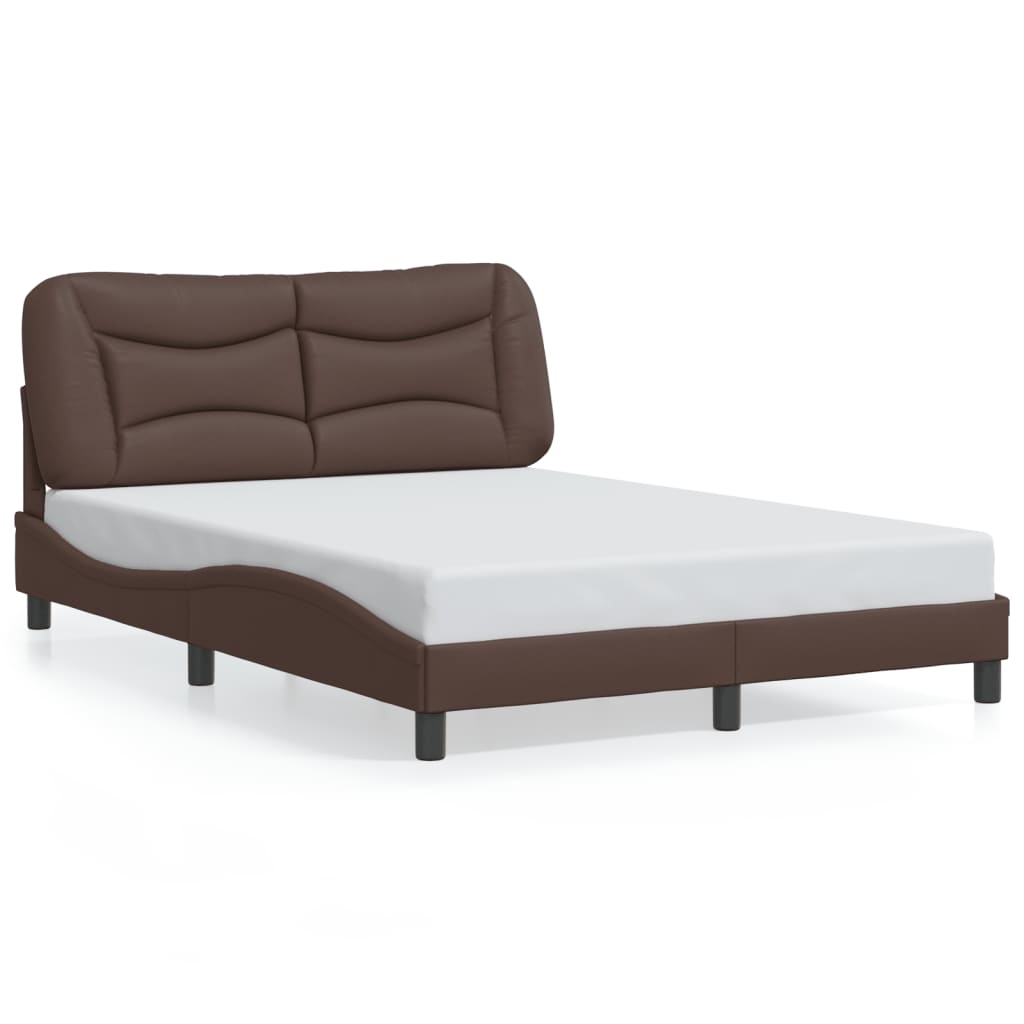 Giroletto con Testiera Marrone 120x200 cm in Similpelle