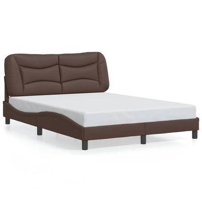 Giroletto con Testiera Marrone 120x200 cm in Similpelle